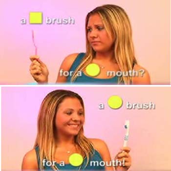 I've never looked at a toothbrush and smiled